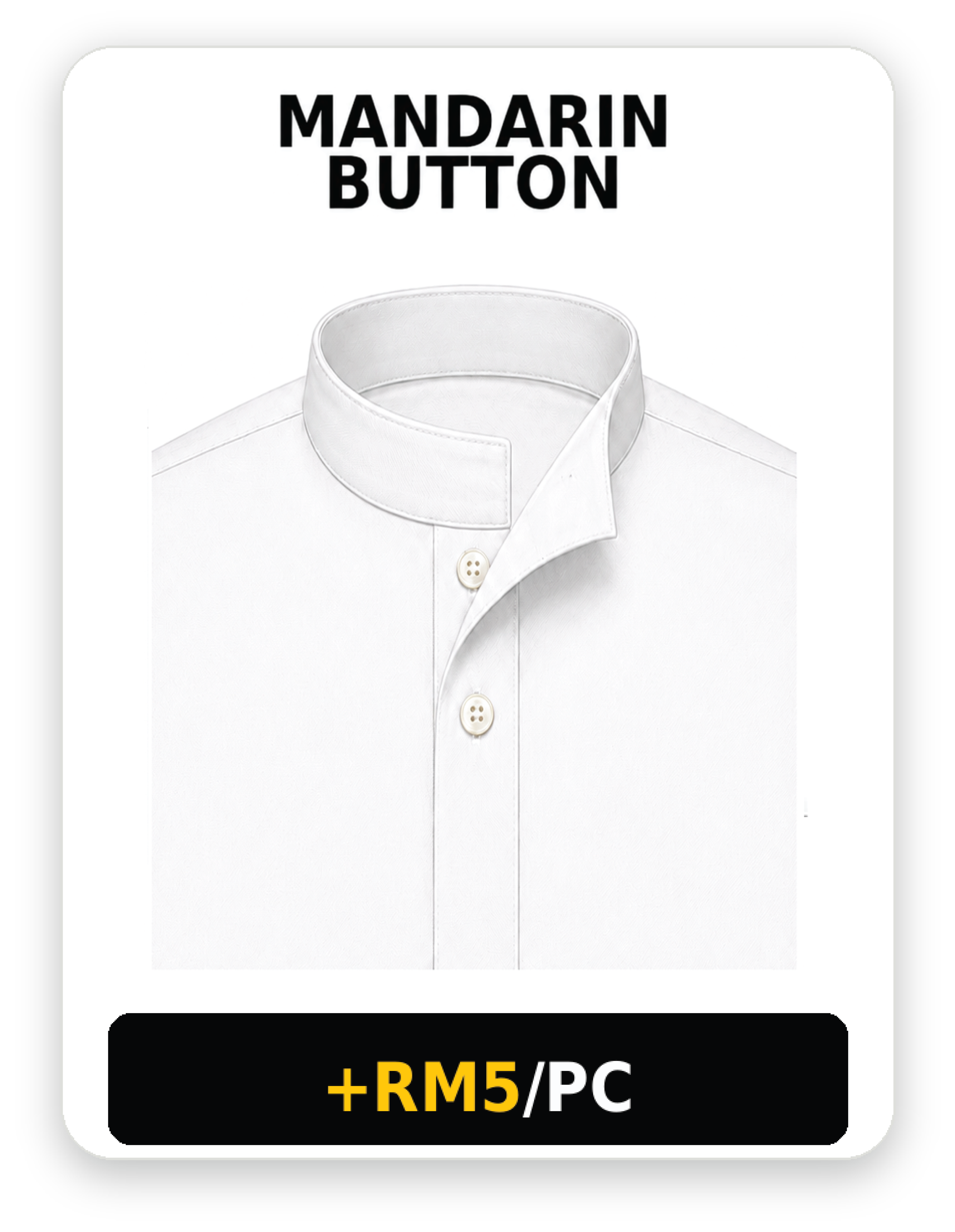 Mandarin Button collar option